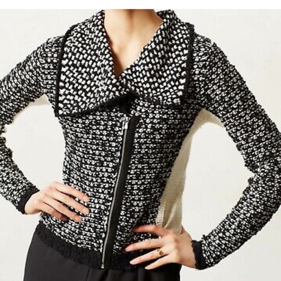 Anthropologie Sweaters - Anthropologie Moto jacket sweatersize M